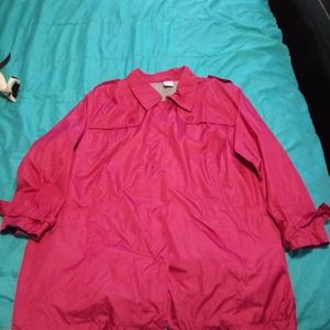 Pink rain jacket size 3x